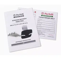 Витяжка декоративна похила Perfelli DNS 67113 B 1100 BL LED Strip - мініатюра 5