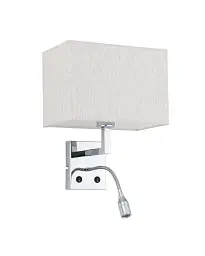 Бра, настінний світильник Nowodvorski 11785 Hotel Mood E27+LED 2x10W+2.2W 4000K IP20 світло-бежевий