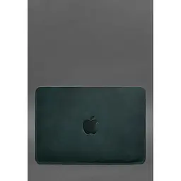 Шкіряний чохол BlankNote Crazy Horse для MacBook 14 дюймів Зелений - мініатюра 3
