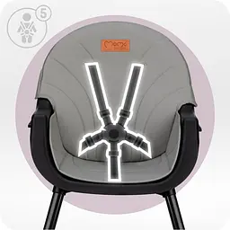 Стільчик для годування MoMi Reki 2 в 1 Black (KRKA00033) - мініатюра 4