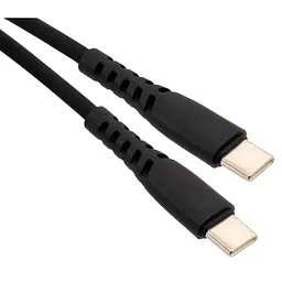 Дата кабель USB-C to USB-C 1.2m 60W Silicon Black Vinga (VCDCCC2612SB) - мініатюра 2