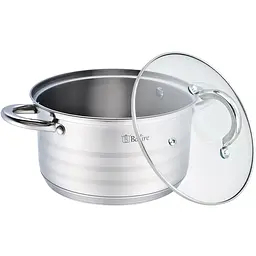 Каструля Bollire Bergamo, з кришкою, срібляста, 28 см, 8,1 л (BR-2006) - мініатюра 2