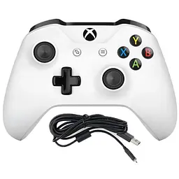 Microsoft Xbox One S Wireless Controller with Bluetooth (White) + USB Кабель для Windows - мініатюра 2