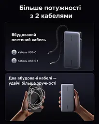 Потужний Повербанк для Ноутбука Ugreen 25000 165W з вбудованим Type C PD 3.0 QC 100W та швидкою зарядкою 20 вольт - мініатюра 8