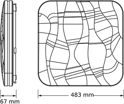 Osram Світильник накладний CEILING PAVO 480мм Square 72Вт 4000K - мініатюра 3