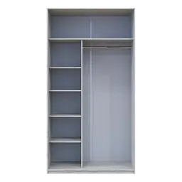 Шафа купе Сіті Лайт Слім Біле Дерево Скло Біле 120х60х225 (44900296) - мініатюра 5