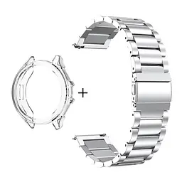 Комплект Tamister для годинника Xiaomi Watch 2Pro (бампер прозорий + ремінець Rolex design 22 мм сріблястий) - мініатюра 2