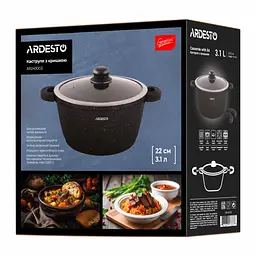 Каструля Ardesto Gemini Anzio 3.1л чорний (AR2430GE) - мініатюра 12