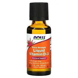 Вітаміни та мінерали NOW Vitamin D3 Extra Strength, 30 мл