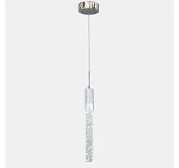 Сріблясто-хромований приліжковий LED підвіс Artlight 2353/1SL з пухирцевим склом 3,5W - мініатюра 4