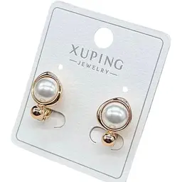 Сережки Xuping з перлинами з медичного сплаву