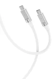 USB Кабель XO NB-Q252B Type-C-Type-C Silicone Rubber 60W 5A 1.0m Білий