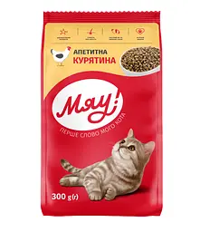 Сухий корм для котів Мяу зі смаком курки 300 г B1210320