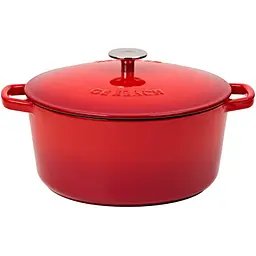 Каструля чавунна 26 см 5 л Natur Iron червоний градієнт Gerlach kuh0013328
