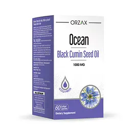 Натуральна добавка Ocean Black Cumin Seed Oil 1000 mg, 60 капсул Orzax vit0003504
