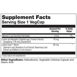 Лютеїн Solaray Lutein Eyes 18 30 веганських капсул - мініатюра 2