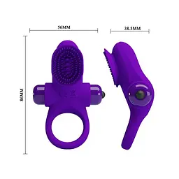 Віброкільце Pretty Love Vibrant Penis Ring II 8.6 см фіолетовий - мініатюра 5