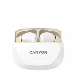 Навушники Canyon Hexagon 7 TWS ANC+ENC Wireless Charge White/Beige (CNS-TWS7WB) - мініатюра 2