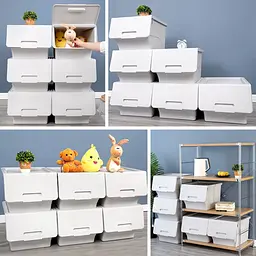 Білий контейнер для зберігання 45.5x38x31cm SW-00002420 - мініатюра 8
