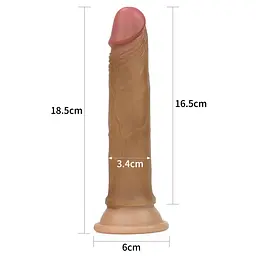 Фалоімітатор 7 Dual layered Platinum Silicone Cock LOVETOYS 66-LV4002 102665 - мініатюра 8