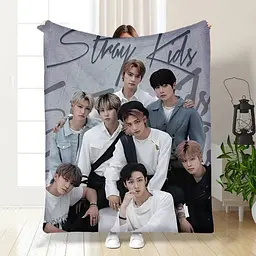 Плед плюшевий подарунковий 3D Stray Kids №4 160х200 см