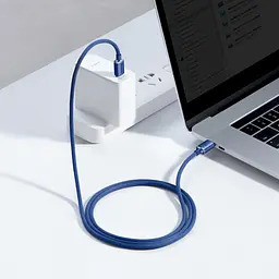 Кабель Baseus Crystal Shine Series Fast Charging Cable Type-C to Type-C 100W 1.2m CAJY000603 Blue - мініатюра 6