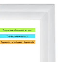 Молдинг 5000x30x2 мм Глянцевий білий SW-00002686 - мініатюра 5