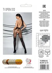 Колготки Passion Tiopen 012 з відкритим доступом 5 чорні - мініатюра 4