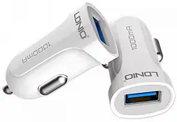 Автомобільний зарядний пристрій LDNIO DL-C17 Car charger 1USB 1A + MicroUsb cable White - мініатюра 3