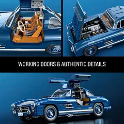 Преміум машинка-конструктор Hot Wheels Mattel Brick Shop Mercedez-Benz 300 SL (HWW25) - мініатюра 6