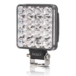 Фара LED Квадрат 48W (3W x 16) 10-30V 80x80x20 мм Далекий Spot Сробоскоп Білий (MINI 48W)