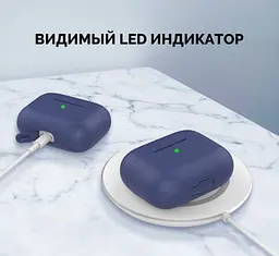 Чохол Ultrathin Silicone Case для AirPods Pro Midnight Blue [47030] - мініатюра 4