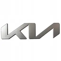 Емблема-напис Kia NEW GRAY 150x35 мм металева на скотчі (заводська)
