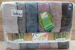 Набір бамбукових махрових турецьких рушників Cestepe 6 штук Bamboo Ekol 50х90 - мініатюра 4