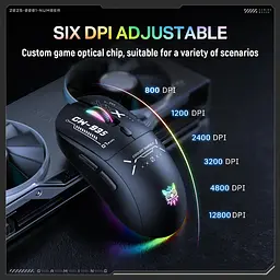 Комп'ютерна мишка Onikuma ігрова бездротова акумуляторна CW-935 Pro з RGB підсвіткою та 3 режимами підключення - мініатюра 5