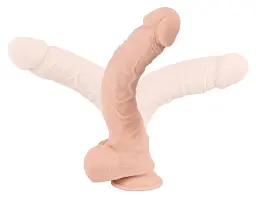 Фалоімітатор Nature Skin Large Bendable 29.5 см тілесний - мініатюра 5