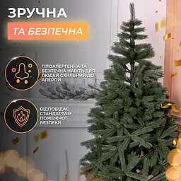 Штучна ялинка LUGI 1.3 м зелена Косівська V8 KOS-KOSGR13 - мініатюра 6