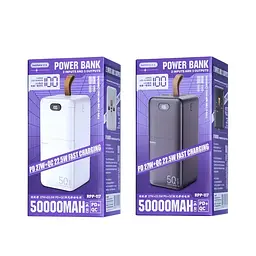 Павербанк Remax RPP-117 / 50000 мАг / PD 27W+QC 22.5W / USB-C + USB-A + Micro-USB / Чорний - мініатюра 6