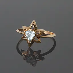 Каблучка з червоного золота з топазом триліон 19.5 K-0065