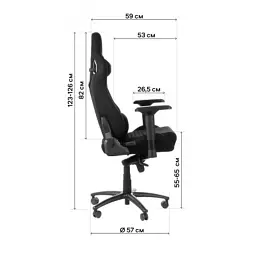 Крісло ігрове GT Racer X-0712 Shadow Black - мініатюра 11