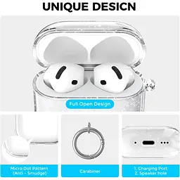 Чохол AhaStyle Silicone Case для Apple AirPods 4 Transparent Glitter (CP-WG164-CGR) [133822] - мініатюра 3