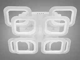 Стельова LED люстра на пульту з димером, 120W, біла - мініатюра 4