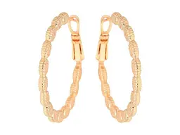 Сережки Xuping кільця M&L 18K (конго) "Декоративний візерунок" ø3см (325490)