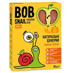 Натуральні цукерки Bob Snail Равлик Боб Яблуко та Гарбуз, 60 г