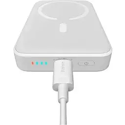 Портативна батарея Powerbank Powerbank Baseus Magnetic Mini Wireless Quick Charging 10000 mAh 30 W PPCX110202 White - мініатюра 5