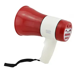 Гучномовець акумуляторний UKC ER-22U 15 Вт, рупор з USB та записом, червоний - мініатюра 3