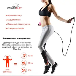 Скакалка PowerPlay Green 2.8 м (4201) - мініатюра 8