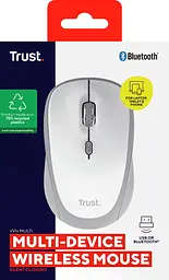 Комп'ютерна миша Trust Yvi+ Compact Multi-Device WL/BT/USB-A білий teh0014040 - мініатюра 8