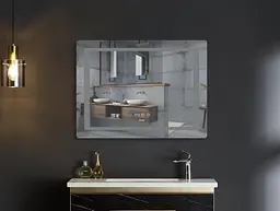 Дзеркало Mixxus Style MR03-70x50 (годинник, LED-підсвічування, антизапотівання) MI6006 - мініатюра 4