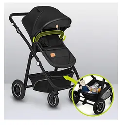 Універсальна коляска 3 в 1 Lionelo Bianka Black Onyx, чорний (LO-BIANKA 3IN1 BLACK ONYX) - мініатюра 15